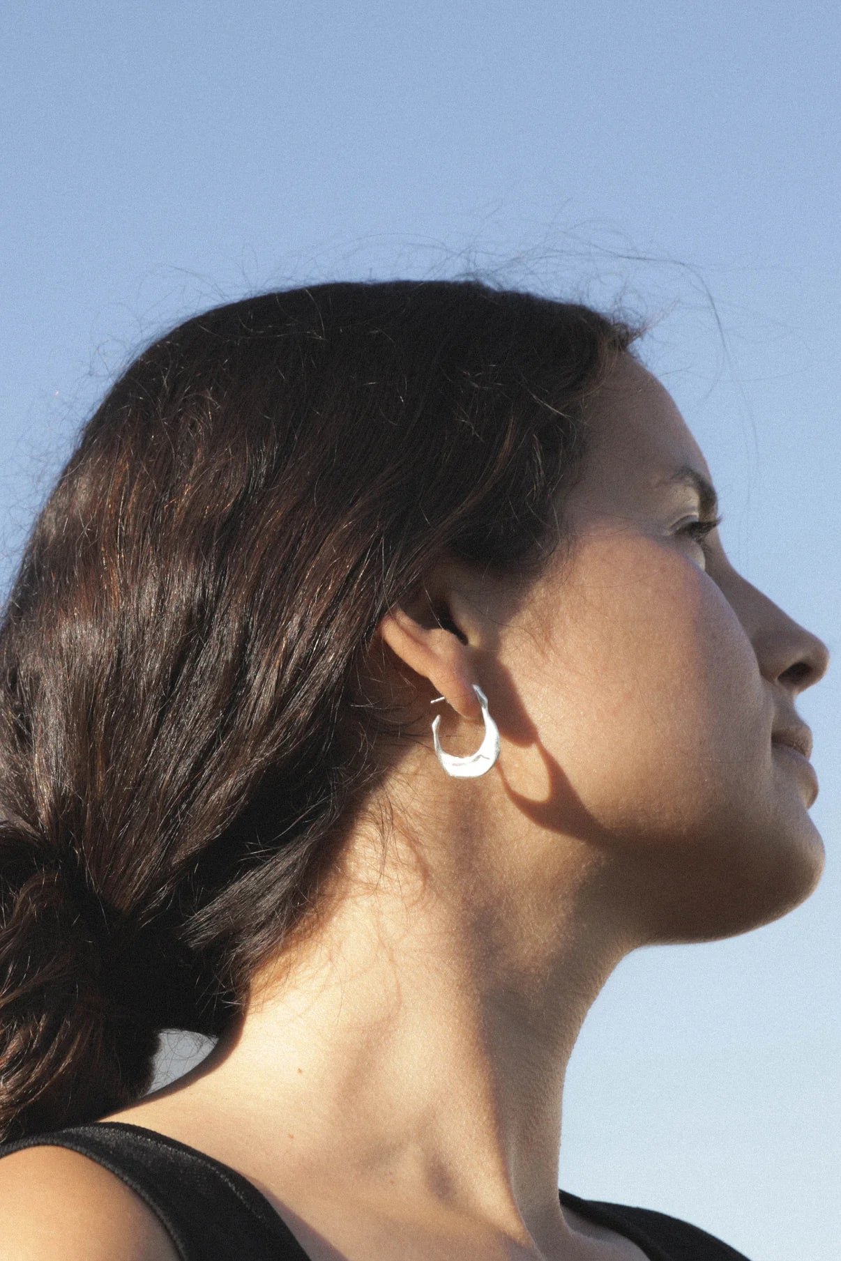 ocean hoop earrings