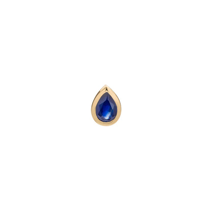 métier / bezel-set pear gemstone stud earrings