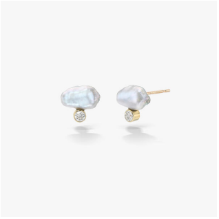 celeste lagniappe pearl stud earrings