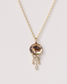 copper tourmaline & dangling diamonds jellyfish necklace