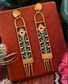 folk minerat post earrings