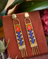 folk minerat post earrings
