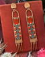 folk minerat post earrings