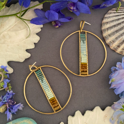large pathway post hoop earrings