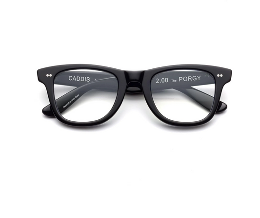 CADDIS / porgy backstage readers - black gloss