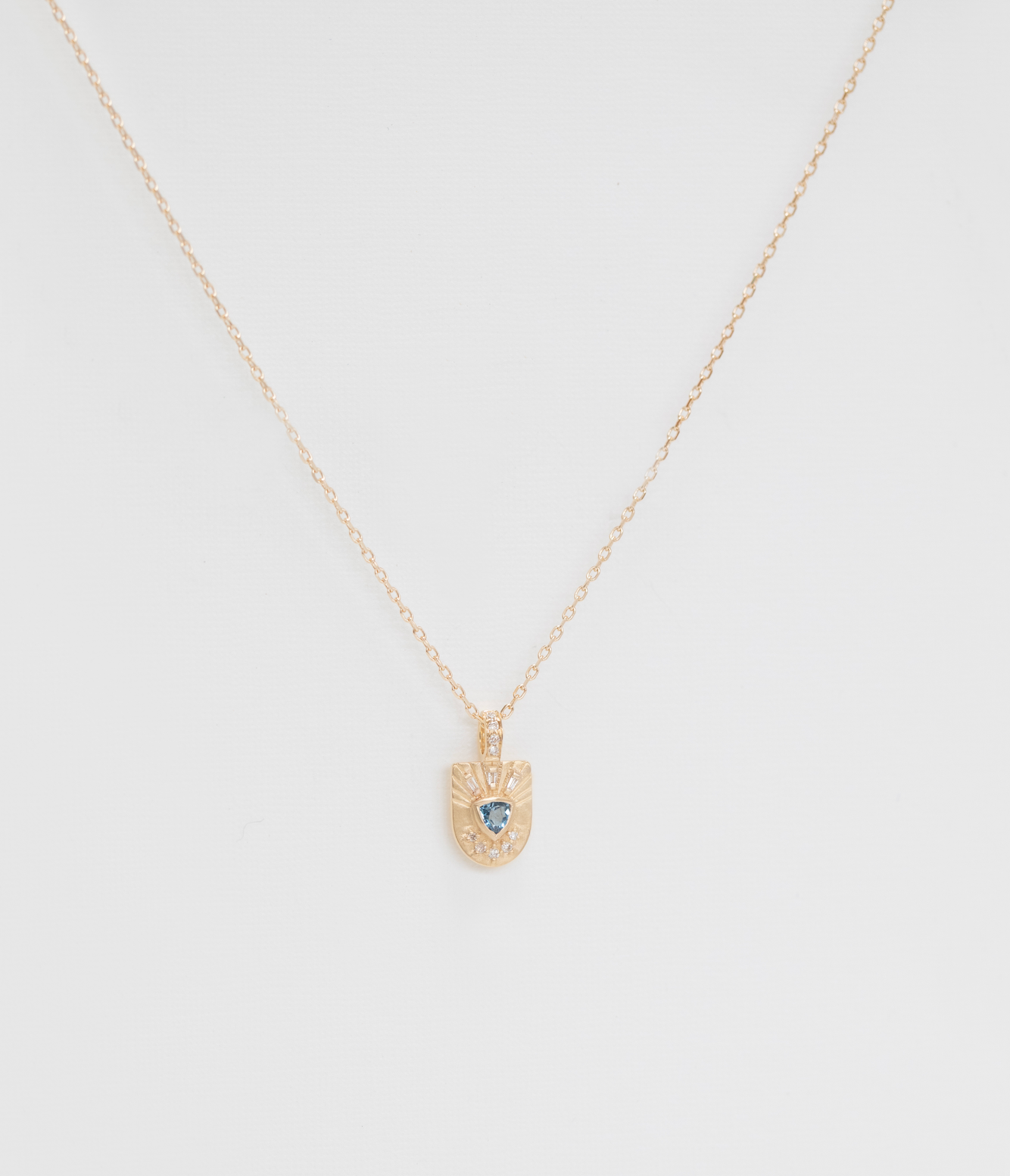 baby totem aquamarine & diamond necklace
