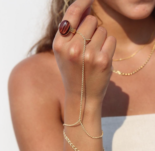 gemini hand chain bracelet