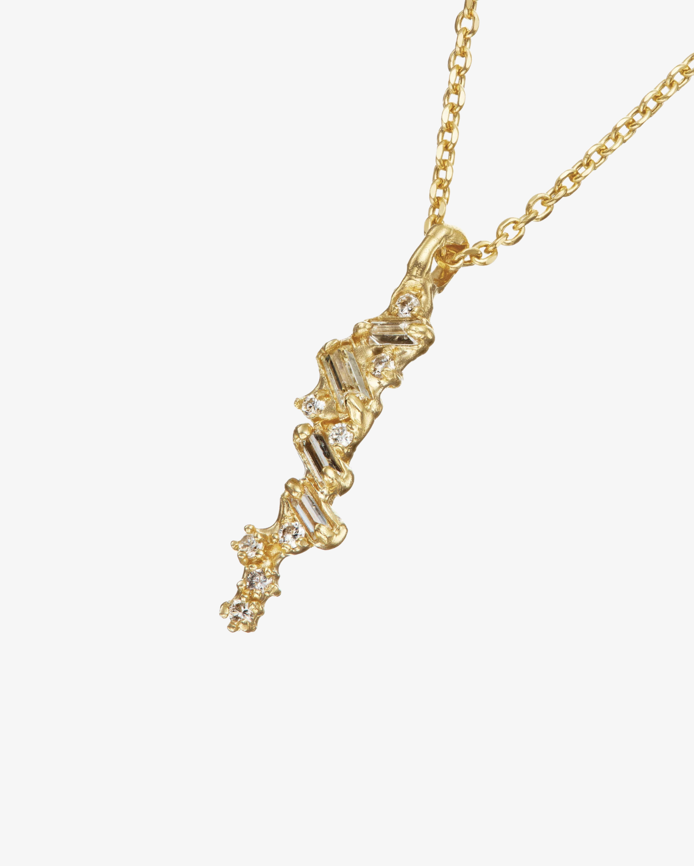 armach mixed scatter pendant necklace I - natural diamond