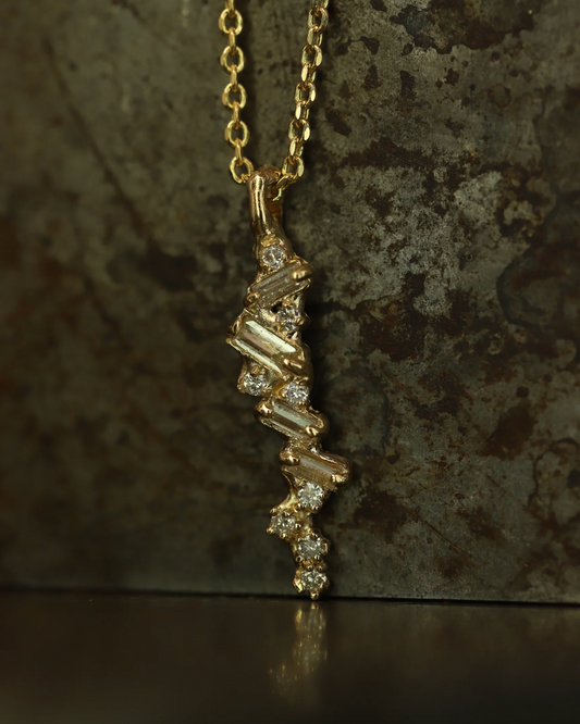 armach mixed scatter pendant necklace I - natural diamond