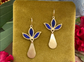 lotus drop dangle earrings