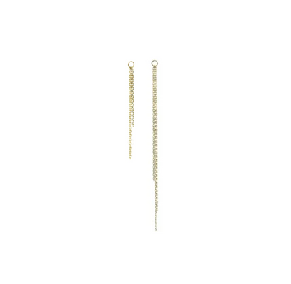 métier / gold chain plaque charm - single