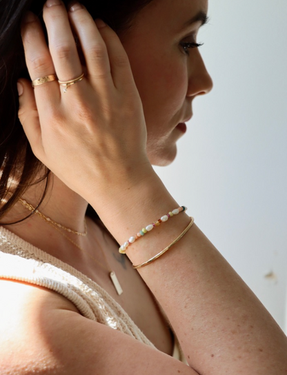 pearl and petal bracelet