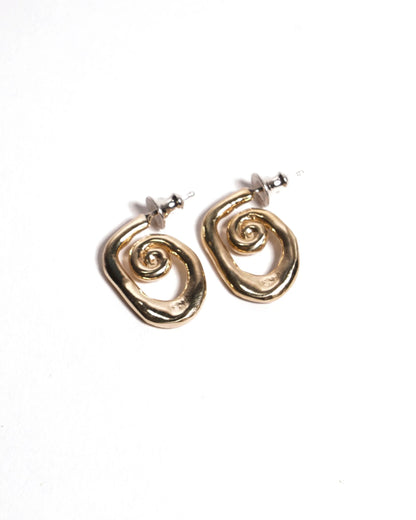 small cornu hoop earrings