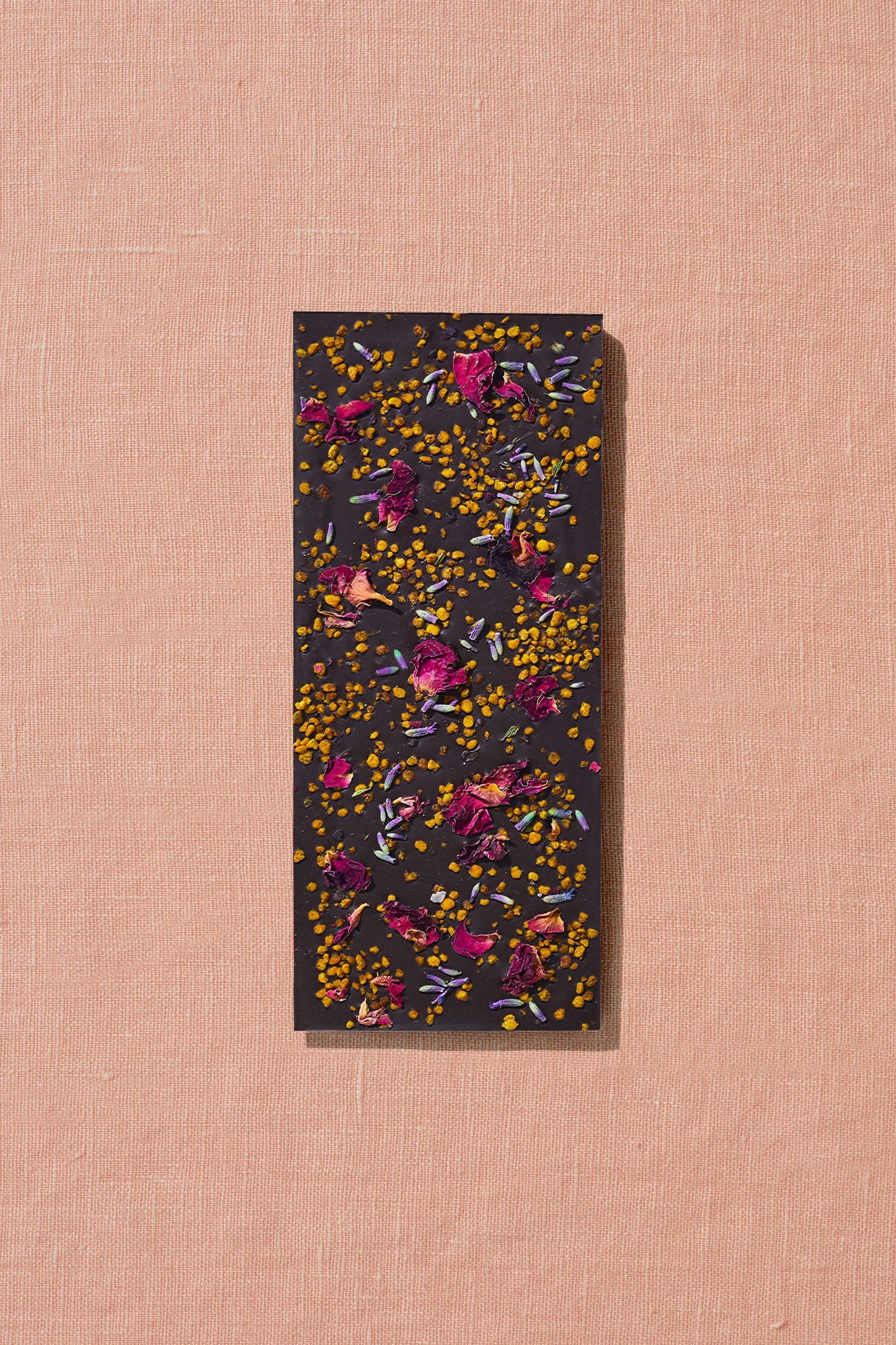 spring & mulberry / date-sweetened chocolate - lavender, bee pollen, rose petal