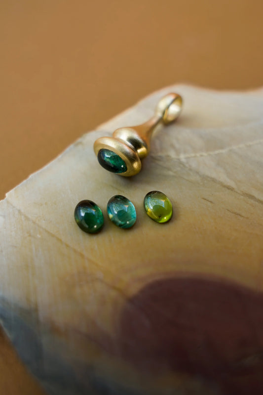 pendulum charm no.6 - teal tourmaline