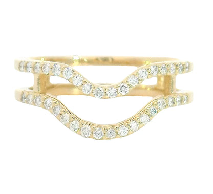 the double river of light ring - natural diamond