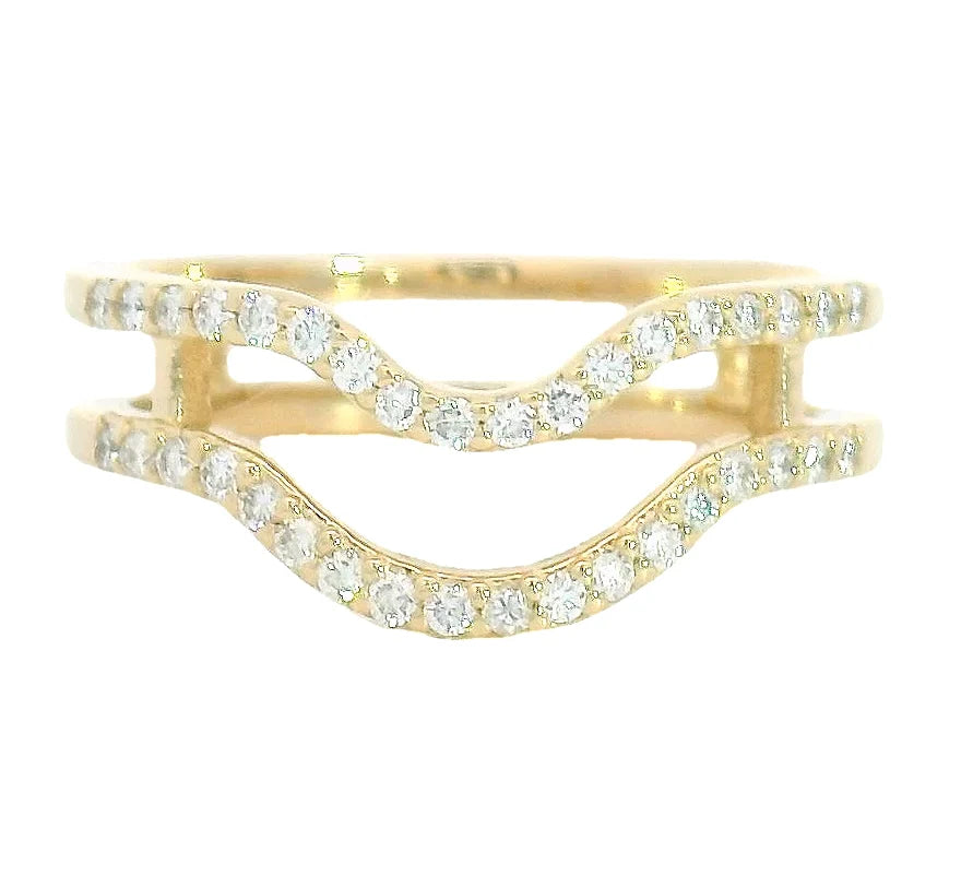 the double river of light ring - natural diamond