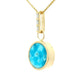 the reversible pendant - turquoise + black jade + natural diamond