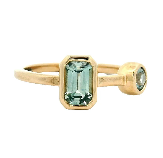 the toi et moi ring - montana sapphire