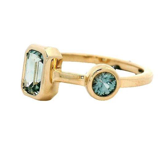 the toi et moi ring - montana sapphire
