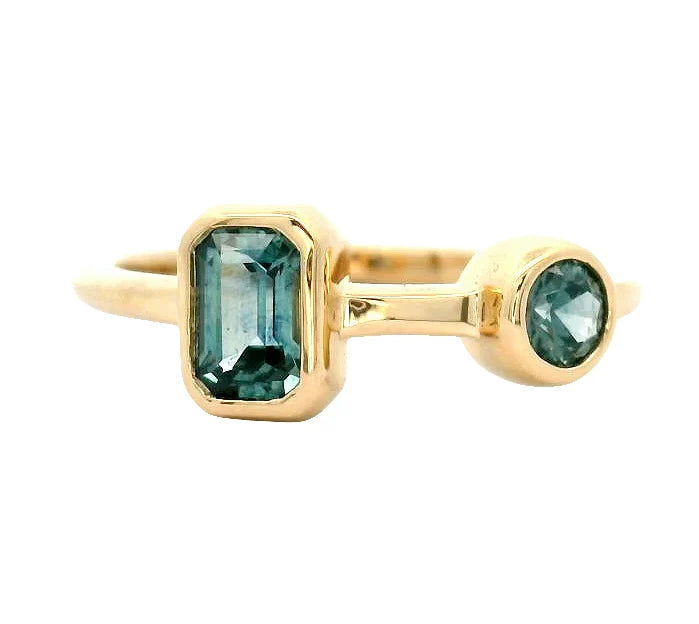 the toi et moi ring - montana sapphire