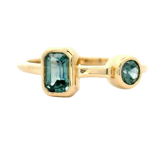 the toi et moi ring - montana sapphire