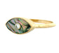 the anja ring - abalone + natural diamond