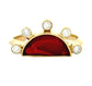 the freya ring - rosarita + natural diamond