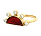 the freya ring - rosarita + natural diamond