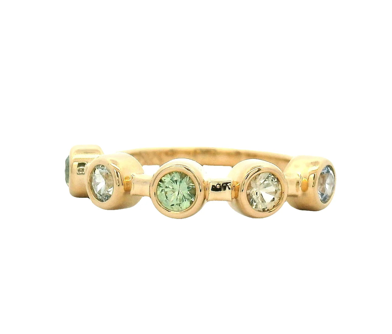 five-stone celebration ring - montana sapphire