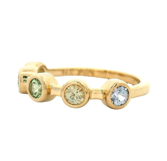 five-stone celebration ring - montana sapphire