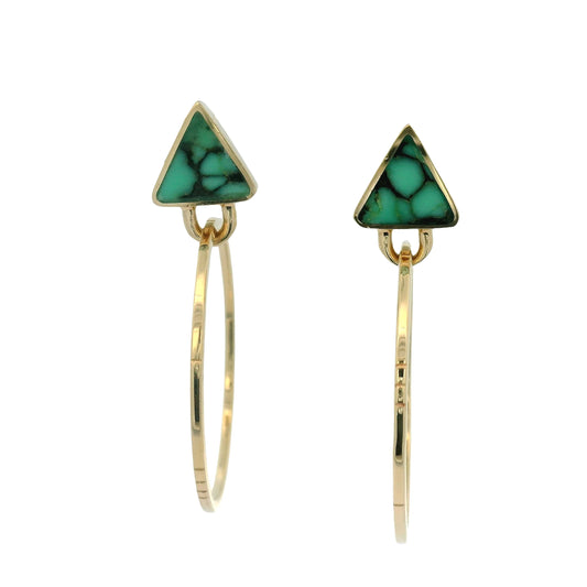 playa hoop earrings - variscite