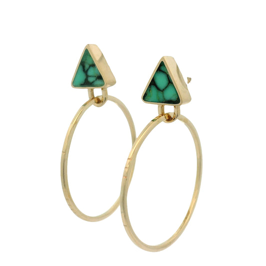 playa hoop earrings - variscite