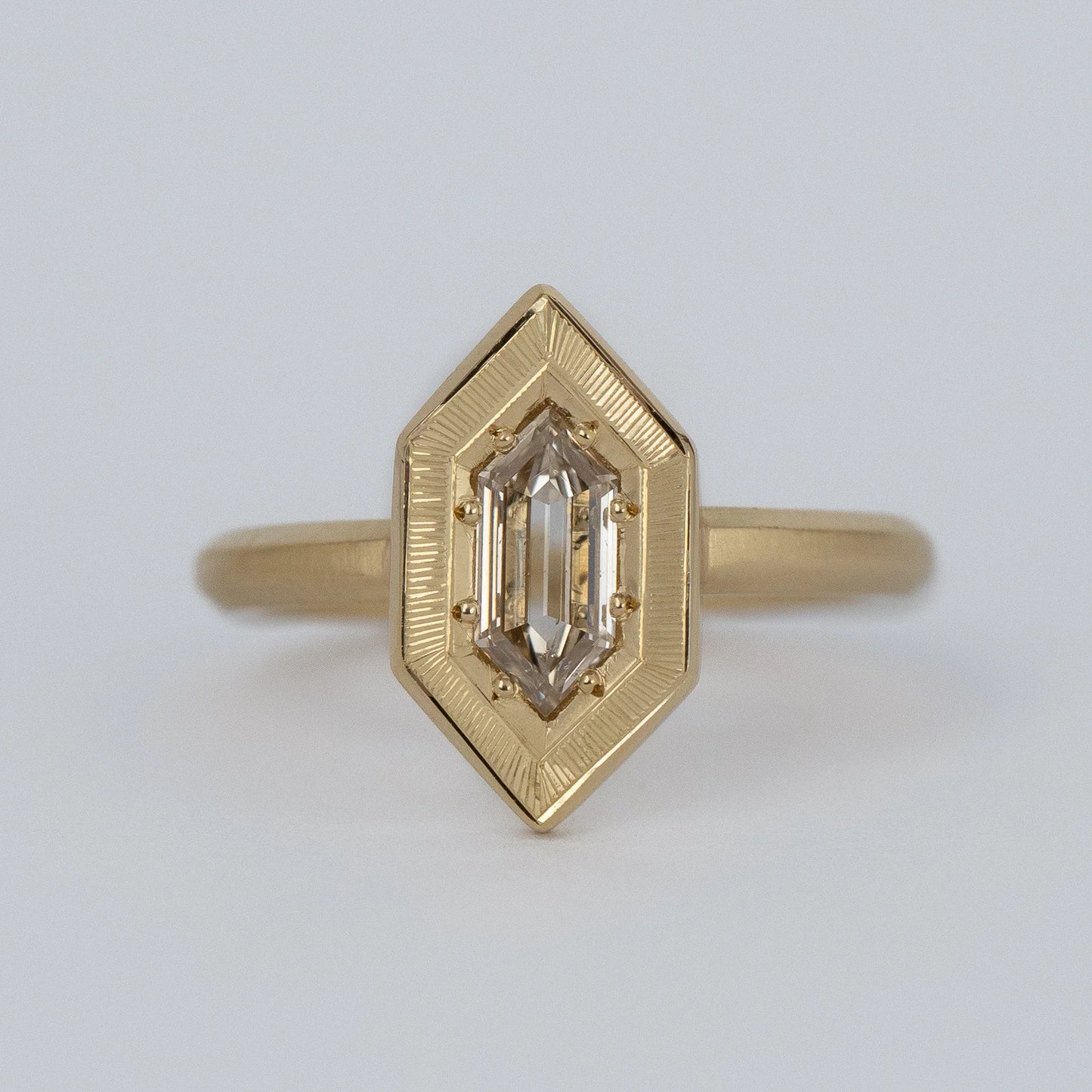 athena ring - champagne diamond