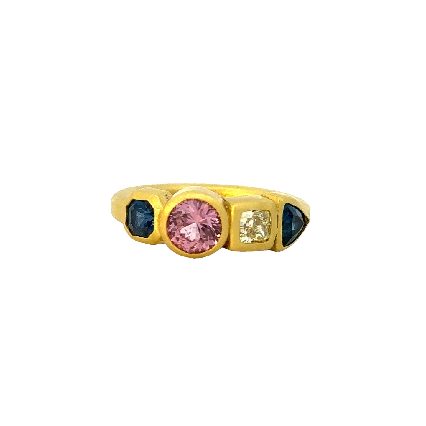 jewl // 012 - one of a kind ring - ghanite + lotus garnet + diamond