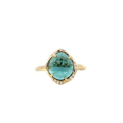 aphenos ring - deep blue tourmaline
