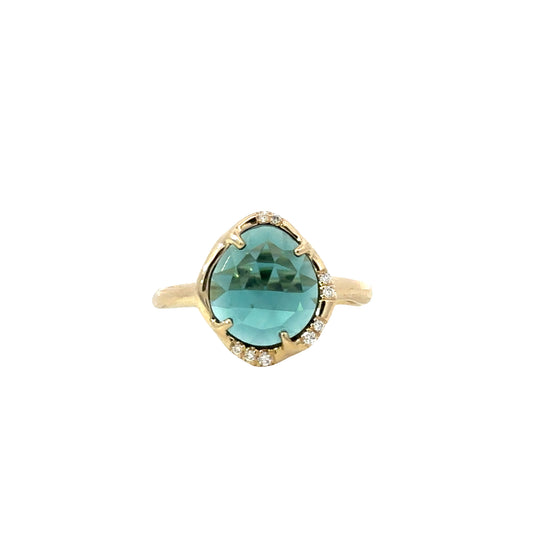 aphenos ring - deep blue tourmaline