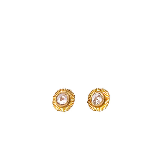 nova stud earrings - pink sapphire