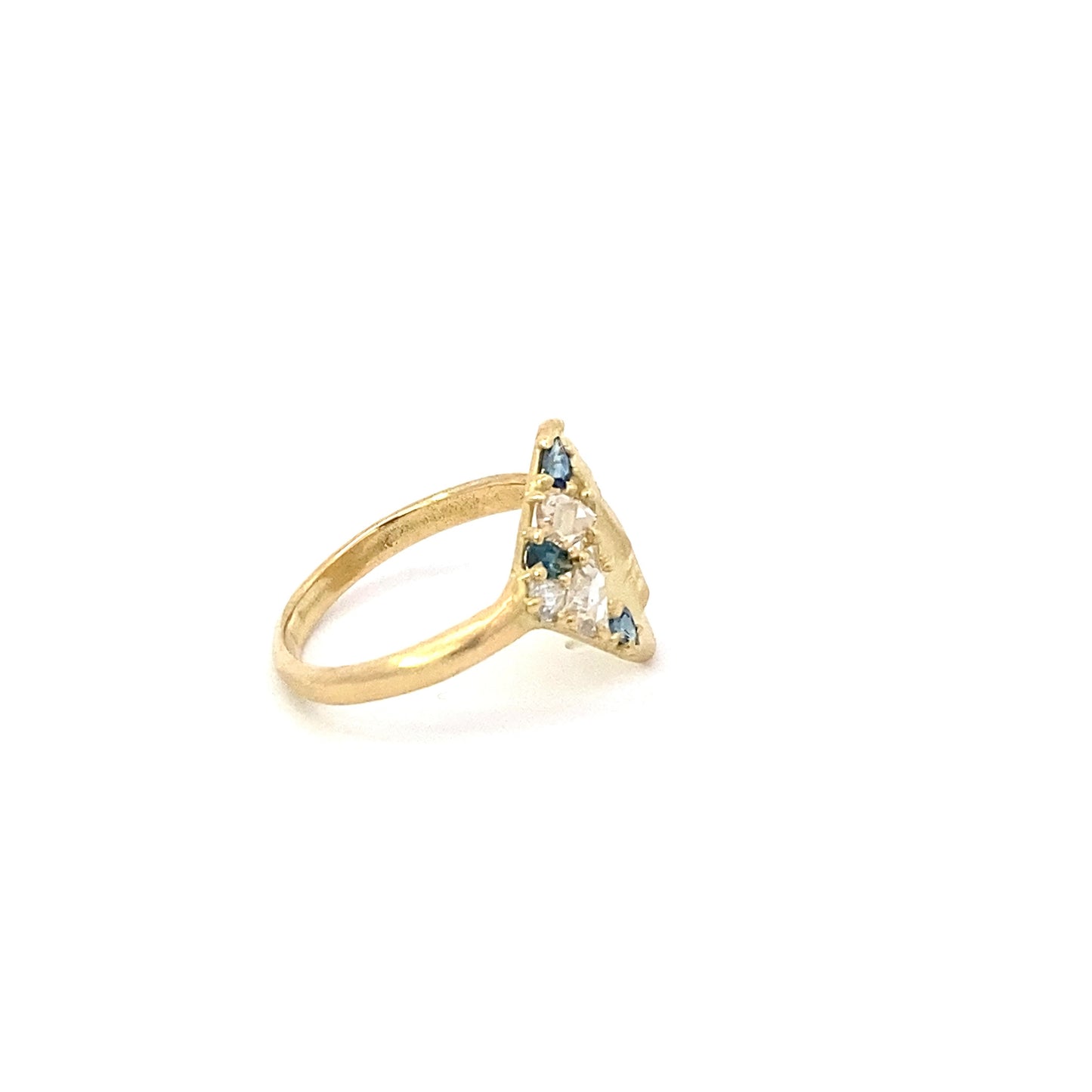 fragmented sybil diamond + sapphire ring