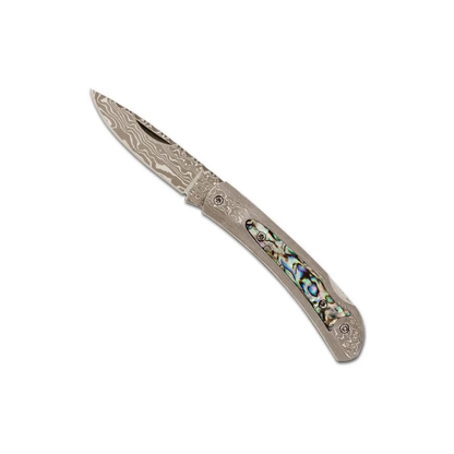 santa fe stoneworks / damascus pocket knife - 3"