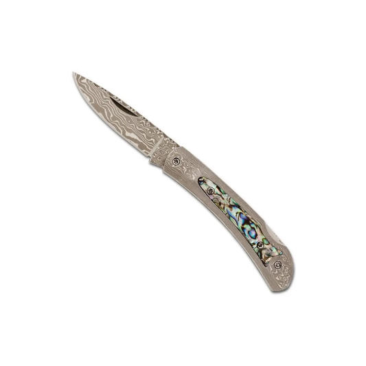 santa fe stoneworks / damascus pocket knife - 3"