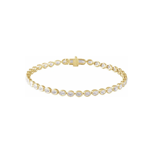 oval tennis bracelet - grown diamond