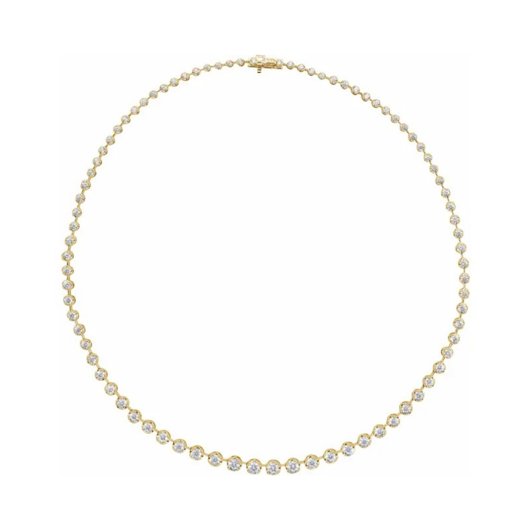 graduated line necklace - grown diamond