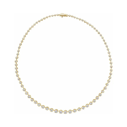 graduated line necklace - grown diamond
