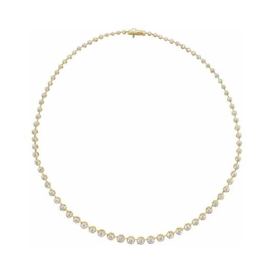 graduated line necklace - grown diamond