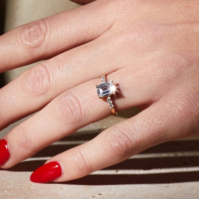vela ring - grown diamond