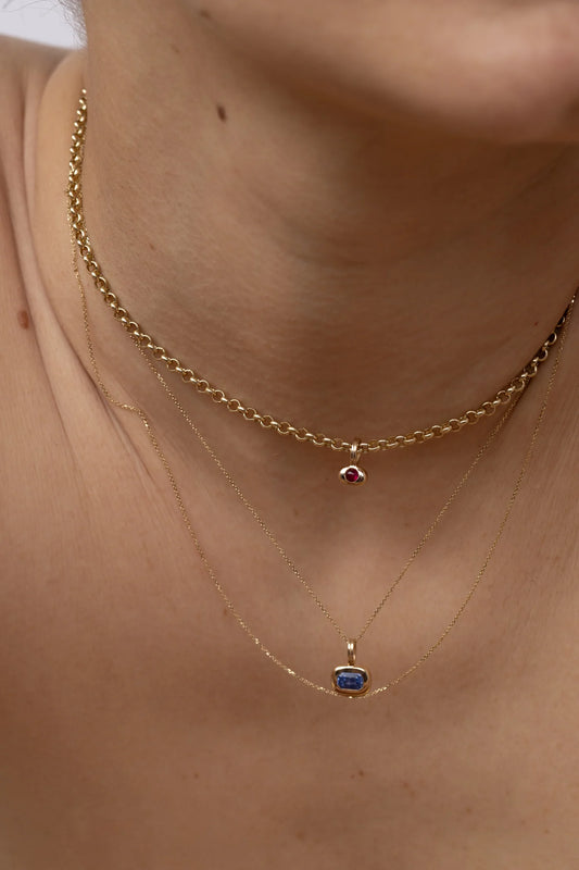 wwake / tempo pendant charm - sapphire (september)