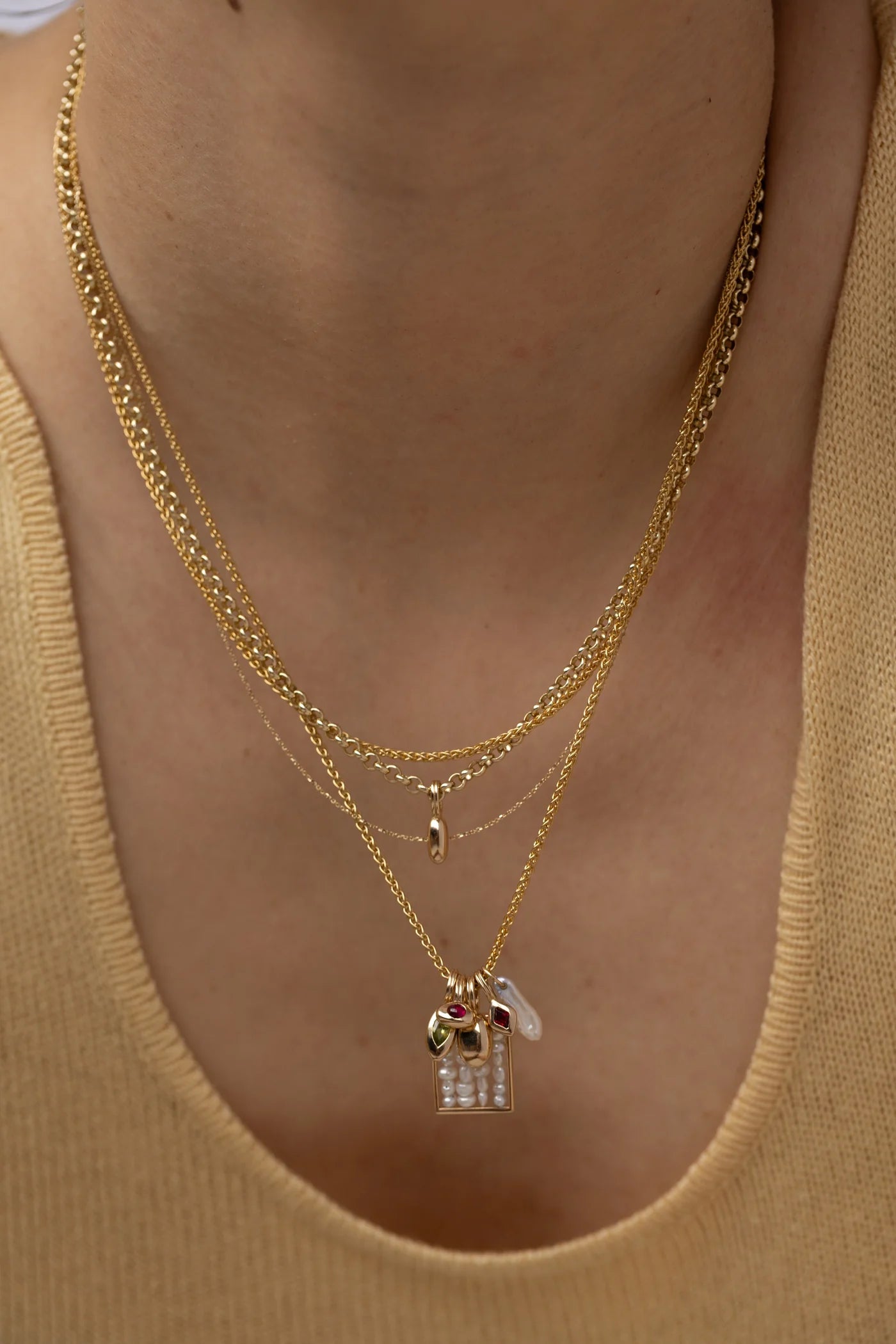 wwake / tempo pendant charm - aquamarine (march)