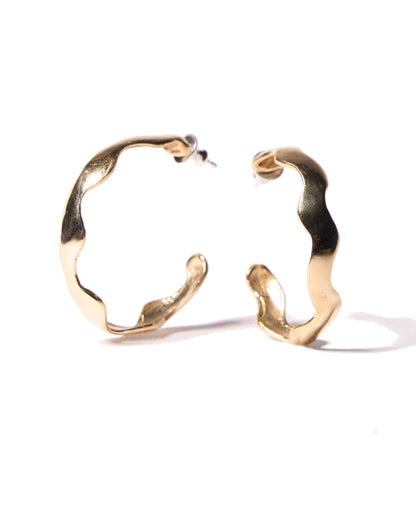 wavy hoop earrings