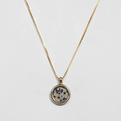 mare necklace - dalmatian jasper